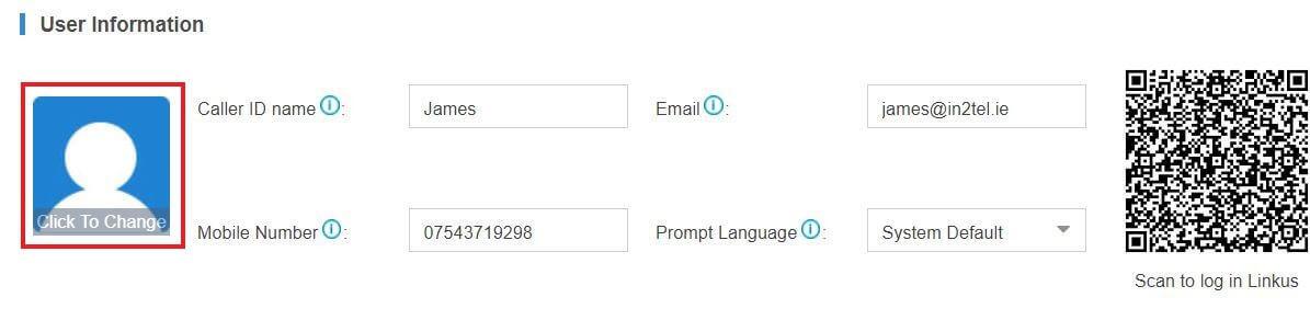 Configure extension settings 2 in2pbx-modify-your-information-image2